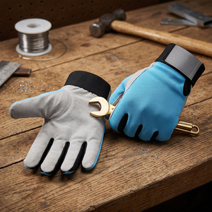 Guantes de Mecánico de Cuero Sintético con Logotipo Personalizado de Nuevo Diseño, Resistentes a la Abrasión, Protección para las Manos, Guantes de Jardinería - Product Image 5