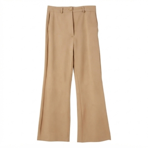 Pantalon évasé taille haute pour femme, coupe large, avec fermeture éclair, longueur totale, en tissu tissé extensible (spandex et polyester), décontracté et respirant - Product Image 3