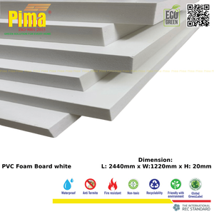 Matériau imperméable ignifuge de densité PVC-WPC blanche de l'épaisseur 0.6G/cm3 de la feuille 20mm de panneau de mousse pour des affichages de la publicité - Product Image 4