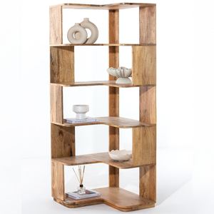 Estante de Exhibición de Madera Vandana Merino Lunaris Corner, Diseño Moderno de Madera Sólida para Ahorrar Espacio - Product Image 3