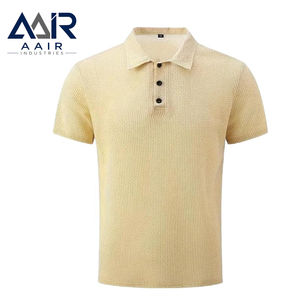 Camisa de Hombre 100% Poliéster con Textura Waffle, Manga Corta, Cuello con Botones, Transpirable, Secado Rápido, Estilo Casual para Golf, con Bordado Frontal - Product Image 6