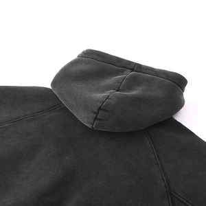 Wholesale Black Vintage Acid Wash Hoodie Women French Terry Casual Athletic Pullover Eco Friendly Distressed Crop <b>Gym</b> <b>Sweatshirt</b> - Product Image 4
