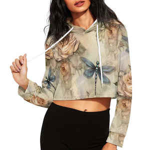 Sudadera con capucha corta personalizada para mujer, sudaderas y polerones casuales para mujer, sudadera con capucha extragrande para mujer - Product Image 3