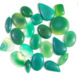 High Quality Polished Blue <b>Fire</b> Green Onyx Loose Gemstone 10-60mm Cabochon Color Play Healing <b>Stone</b> for Jewelry Making Wholesale - Product Image 2
