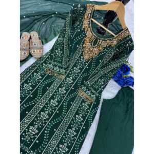 Vestidos de noche Hermoso Top de fiesta con colgante y Dupatta - Product Image 1