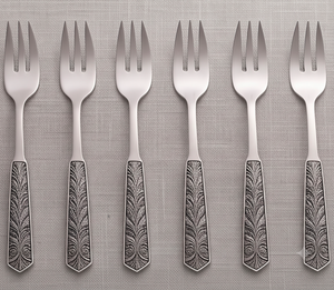Ensemble de fourchettes Morpankh en acier inoxydable argenté antique avec finition argentée antique, parfait pour les événements de restauration, les hôtels et les restaurants - Product Image 1