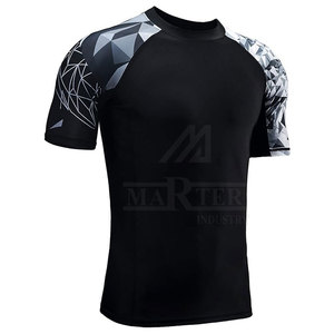 Pakistan Manufacturer <b>Men</b> <b>Compression</b> <b>Shirts</b> Slim Fit Polyester/Cotton Short Sleeves Athletic Gym Training Fitness Wear - Product Image 4