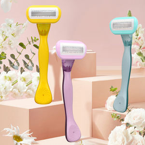 6 Blades Women Body Razor With Longer Handle Easy Shave Razor For <strong>Lady</strong> With Refills - Product Image 1