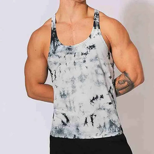 Nouveau modèle – Débardeur sans manches tie-dye pour homme, col rond, tricoté, séchage rapide, sportif, en polyester, pour la gym, haute qualité 2026 - Product Image 6