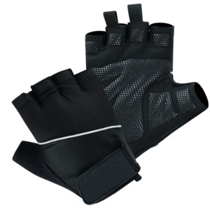 Gants de musculation antidérapants à demi-doigts avec sangle de poignet réglable pour la gym - en polyester enduit de silicone liquide, durables - Product Image 4