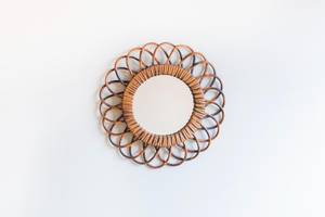 Luxury Bamboo <b>Cane</b> <b>Mirror</b> Handwoven Rattan Wall <b>Mirror</b> for Contemporary Home Decoration - Product Image 5