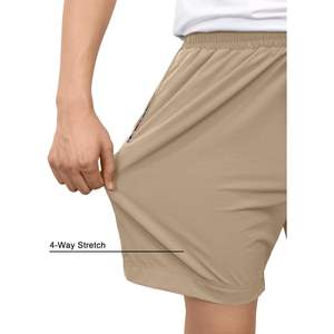 Short de bain de plage pour hommes, 6 pouces, à séchage rapide, extensible dans les 4 sens, bloc de couleur, taille élastique, été, 2025 - Product Image 2