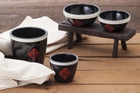 Vente en gros de tasses en mélamine écologiques, bicolores, chinoises, incassables, sûres et durables, pour la restauration et la maison