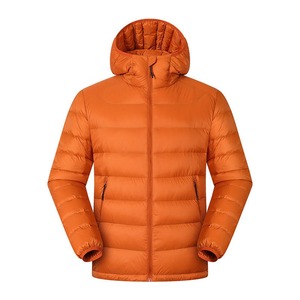 Men Customized Color Hybrid Puffer Jacket Thick Hooded Winter Quilted Streetwear Coat Stand Front Eco-Friendly <b>Windproof</b> - Product Image 4