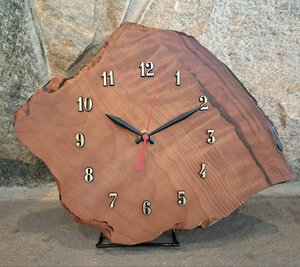 Natural Wood Art Deco Abstract Geometric Design Quartz Analog Silent <b>Battery</b> Powered Wall <b>Clock</b> for Living Room Hanging - Product Image 6