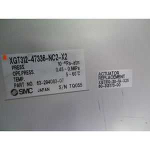 Válvula de Compuerta SMC XGT310-30-1A-X2S con Tornillo, Hexagonal, M8 - Equipo y Piezas de Semiconductores de Confianza de Marca Global - Product Image 6