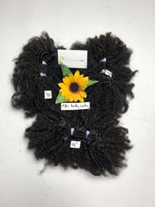 Vente en gros d'extensions de cheveux humains cambodgiens 100% de haute qualité à double tirage, trame afro frisée et frisée - Product Image 3