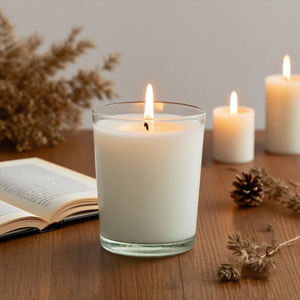 Tarro de vela de vidrio transparente con tapa Velas perfumadas en tarro de vidrio vacío Decoraciones para interiores y exteriores Proveedor indio - Product Image 6