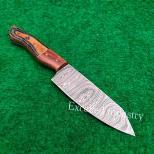 มีดเชฟ9นิ้วจากเหล็กดามัสกัส356ชั้นทำด้วยมือด้ามไม้ pakka มีดทำครัวสั่งทำคุณภาพสูง - Product Image 1