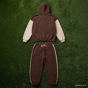 Ensemble de survêtement polaire à capuche pour femme avec imprimé lettres en strass, coupe ample, tenue décontractée, sweat-shirt long, ensemble femme uni avec fermeture éclair - Product Image 5