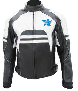 Chaqueta de Motociclista de Cuero Vacuno Genuino Personalizada, Chaqueta de Motociclista de Cuero Impermeable Reflectante con Protección CE para Hombre - Product Image 1