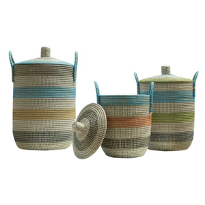 Meilleur prix de gros paniers de rangement en jonc de mer Excellent pour les décorateurs d'intérieur à la recherche de solutions de lessive directe en usine au Vietnam - Product Image 2