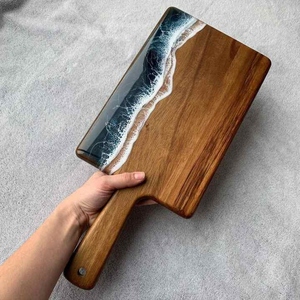 Tabla de Cortar Multiusos de Resina y Madera, Tabla de Cocina Epoxi para Cortar Carne, Verduras, Pan y Queso - Product Image 4