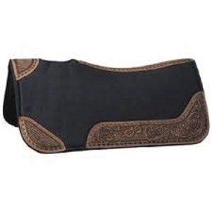 Best Quality Synthetic Canvas Western Saddle Pad Multi-Color Polycotton Lining Woolen Felt Wool Gel Filling for Horse Riding - Product Image 1