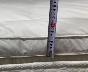 Protège-matelas matelassé blanc en microfibre solide rafraîchissante 400TC toutes saisons pour usage domestique, lavable en machine - Product Image 6