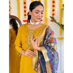 Beau haut et bas de fête avec ensemble élégant de taille Dupatta XL - Product Image 3