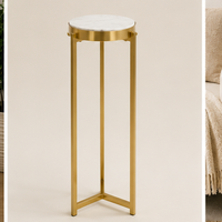 Support de plante moderne en métal doré, table d'appoint ronde haute, piédestal pour salon, chambre à coucher, décoration intérieure