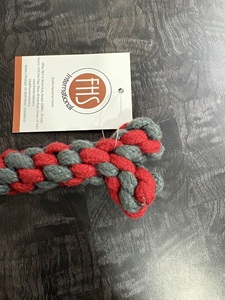 Juguete Masticable para Perros FHS International, Tamaño Mediano, Rojo y Gris, Trenzado, Resistente, para Uso en Interiores, Operación Manual, Color Sólido - Product Image 3