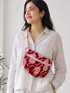 Sac cosmétique matelassé transparent imperméable à imprimé animal en coton avec fermeture éclair, design pliable, poignée souple et bandoulière pour - Product Image 4