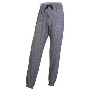 Men's Casual Winter Straight Mid Waist Lamb <b>Down</b> Puffer <b>Pants</b> Waterproof Canvas Fleece Sweatpants - Product Image 1