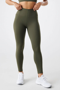 Leggings de sport tricotés pour femmes, taille haute élastique, couleur unie, respirants, sans couture, séchage rapide, pour yoga et fitness, vente en gros personnalisée - Product Image 4