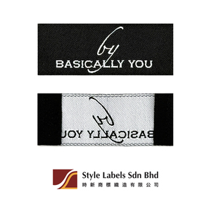 Etiquetas de Estilo Premium de Alta Calidad, Personalizadas, Cosidas, Cortadas con Láser, con Puntas Plegadas, Tejidas, de Damasco, Rectangulares, Personalizables, Lavables, para Prendas - Product Image 2