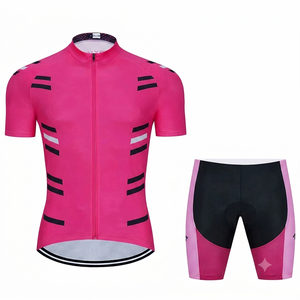 Conjunto deportivo personalizado para ciclismo de montaña, transpirable, de secado rápido, corte ajustado, pantalones cortos con tirantes para hombre, ropa de ciclismo para exteriores. - Product Image 1