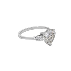 Heart & Pear Cut Lab Created <b>Diamond</b> Engagement <b>Ring</b> Three Stone <b>Diamond</b> <b>Ring</b> Elegant 10K 14K 18K Solid Gold Bridal Set Jewelry - Product Image 2