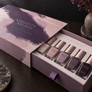 Custom VIOLETTE Nail Color Collection Sliding Drawer Packaging <b>Box</b> - Product Image 4