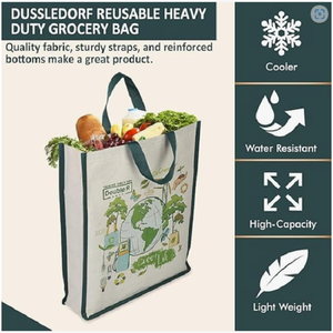 Bolsa de Lona de Algodón Elegante y Multiusos, Reutilizable, con Asas Resistentes para Compras, Comercio Minorista y Uso Diario - Product Image 5