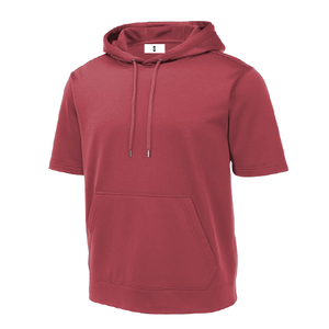 Men's <b>Red</b> <b>Hoodie</b> Short Sleeve Sweatshirt Regular Fit 100% Cotton Casual Winter Wear Pocket Design Unisex High Quality 240g - Product Image 1