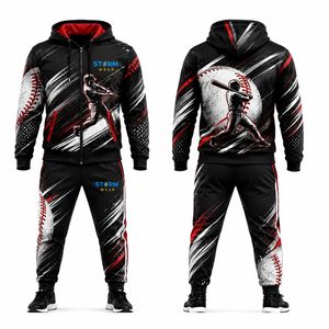 Survêtement de sport personnalisé par sublimation, tendance et confortable, idéal pour la gym et l'entraînement, modèle baseball 2026 - Product Image 4
