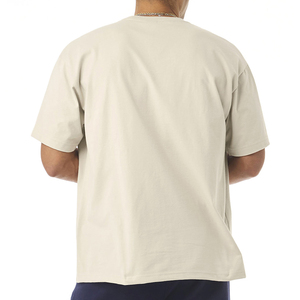 เสื้อยืดผ้าแคนวาสสไตล์วินเทจสำหรับผู้ชาย ล้างสีแบบแอซิด ผสมโพลีเอสเตอร์/คอตตอน ป้องกันการหดตัว พิมพ์ลายแบบรีดร้อน ทรงไหล่ตก สั่งทำได้ - Product Image 5