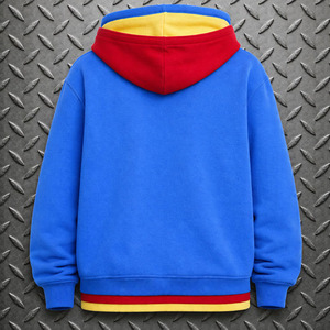 High Quality Unisex Heavy Weight Cotton <b>Three</b> Layers French Terry Blank Solid Plain Pullover Boxy Cropped Hoodies for Men Hoodie - Product Image 2