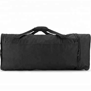 Sac de voyage en tissu Oxford noir avec compartiment à chaussures pour le camping et les activités de plein air, sac de rangement pour toutes les saisons - Product Image 4