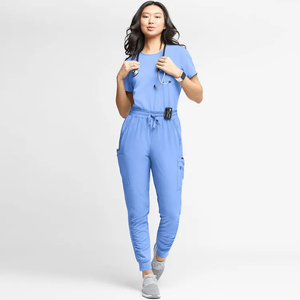 Custom Women Medical <b>Scrubs</b> <b>Set</b> Fashion Nurse Jogger Hospital Uniform Nursing <b>Scrub</b> Suit - Product Image 1