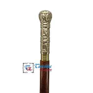 Bastón de Madera Natural Hecho a Mano para Hombres y Mujeres con Empuñadura de Latón - Product Image 6