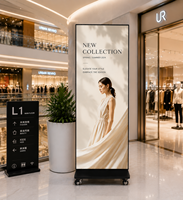 Afficheur LED numérique mobile Wi-Fi pour intérieur, écran miroir pliable P1.86 HD, affichage LED