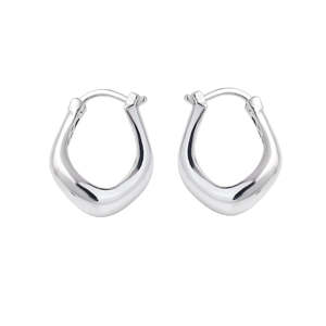 ELEGANT 925 STERLING SILVER PLATED HOOP <b>EARRINGS</b> FOR WOMEN BOHEMIAN FASHION JEWELRY PERFECT ANNIVERSARY GIFT LIGHTWEIGHT STYLE - Product Image 1