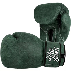 Gants de boxe d'entraînement en cuir cousus sur mesure Vibe 16oz avec fermeture auto-agrippante et logo personnalisé pour hommes et femmes - Équipement sportif OEM - Product Image 4